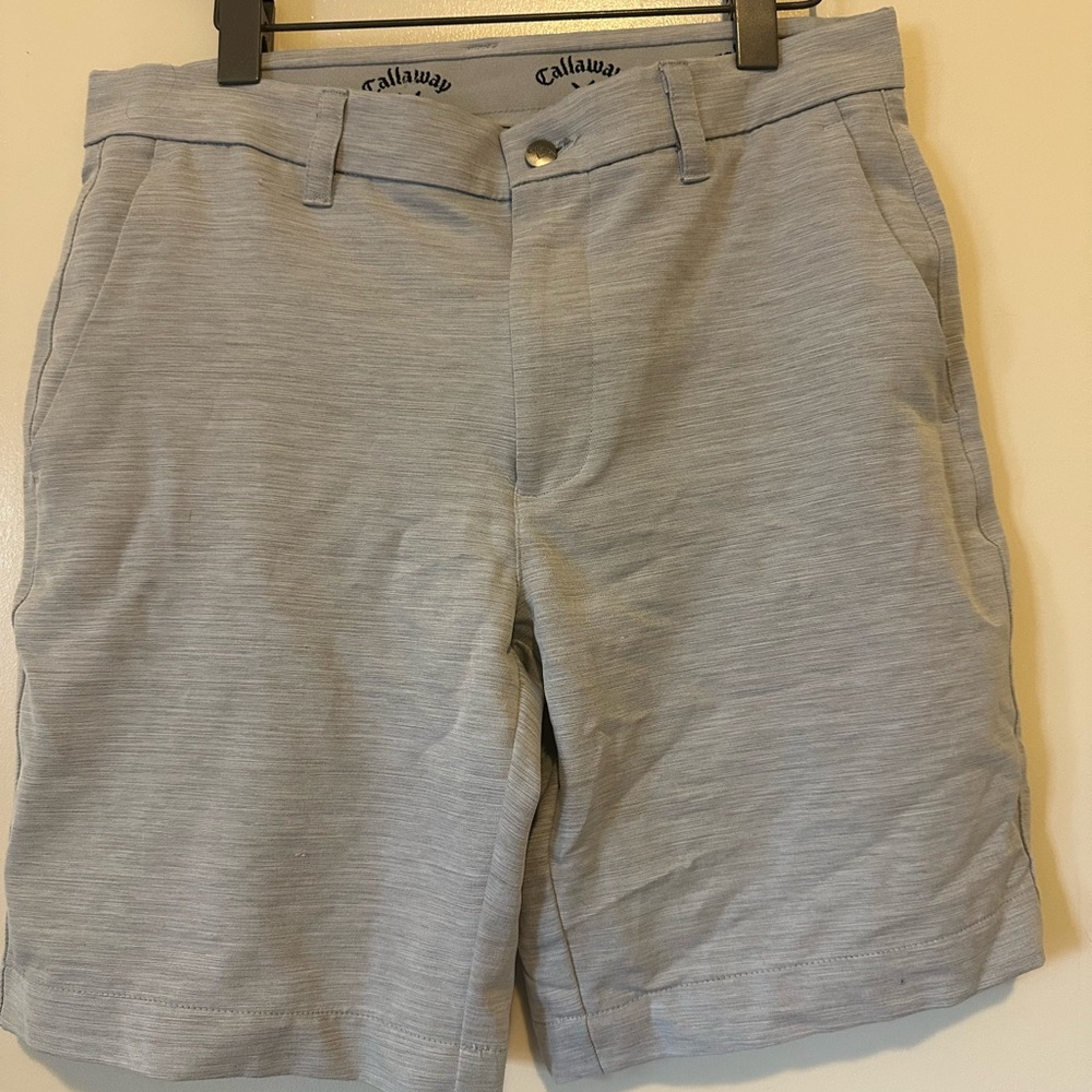 Callaway Men's Light Gray Flat Front Shorts